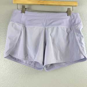 Lululemon Speed Up Lilac Womens Size 4 Lined Running 4" Shorts Zipper Pocket